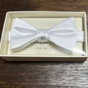 Construct White Bow Tie:Pre-Tied